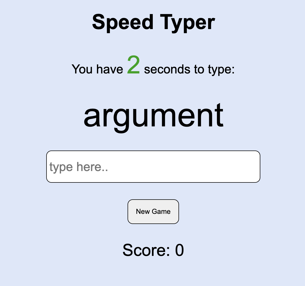 Speed Typer